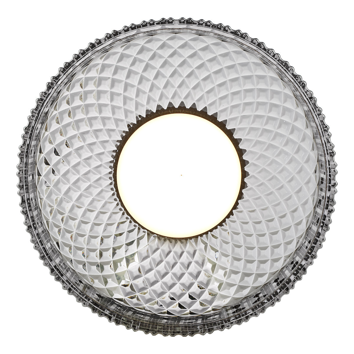 Dar Leena Flush Satin Black and Smoked Ribbed Glass LED – from Amos Lighting + Home