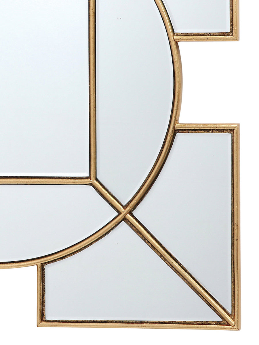 Dar Lyshia Square Mirror with Gold Foil Detail 60cm – from Amos Lighting + Home