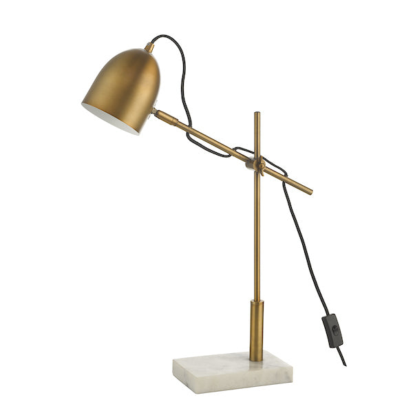 Dar Mendal Task Table Lamp Bronze and Marble – from Amos Lighting + Home