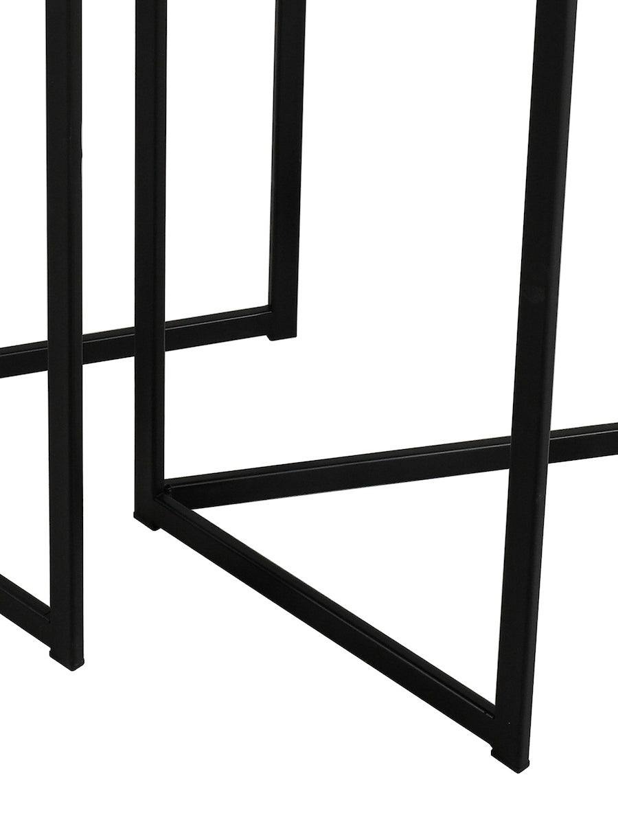 Dar Mibello Nest of Side Tables Silvered Oak Effect – from Amos Lighting + Home