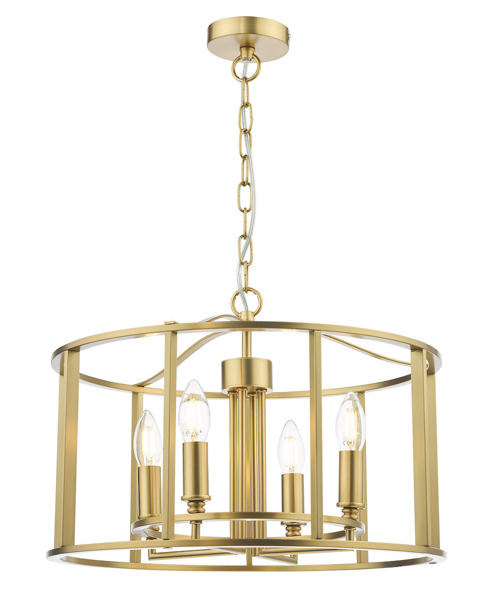 Dar Myka 4 Light Pendant Brushed Bronze – from Amos Lighting + Home