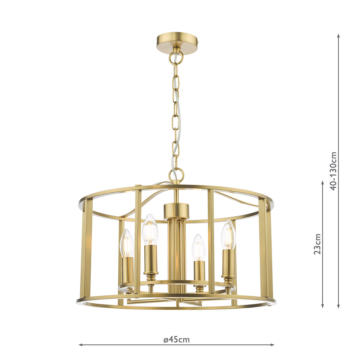 Dar Myka 4 Light Pendant Brushed Bronze – from Amos Lighting + Home