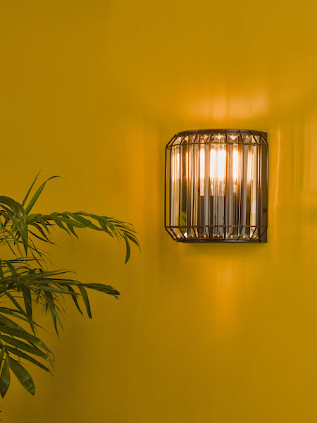 Dar Naeva Wall Light Matt Black and Crystal – from Amos Lighting + Home