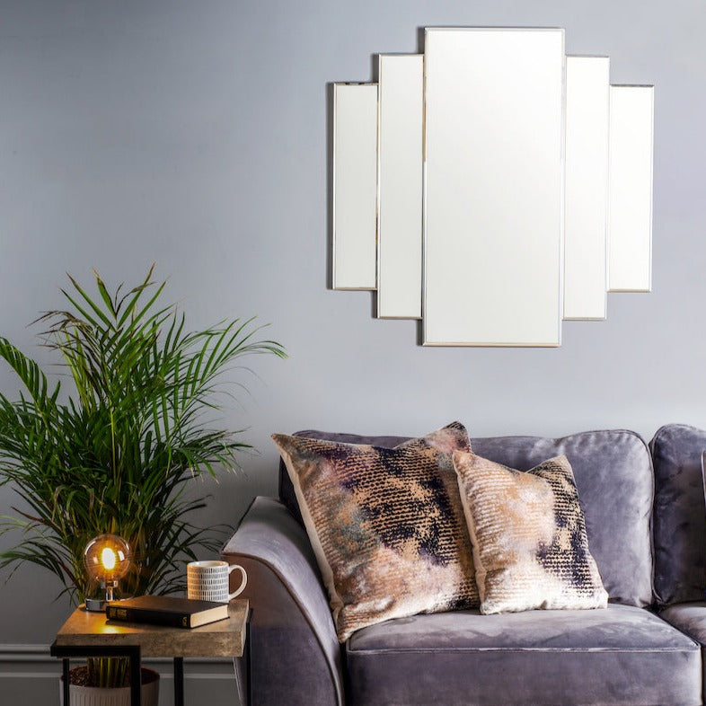 Dar Odeon Art Deco Rectangle Stepped Mirror – from Amos Lighting + Home