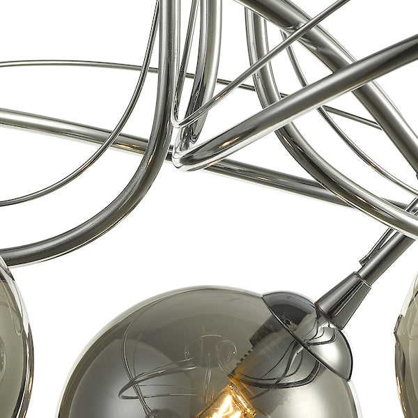 Dar Onawa 3 Light Semi Flush Polished Chrome With Smoked Glass – from Amos Lighting + Home