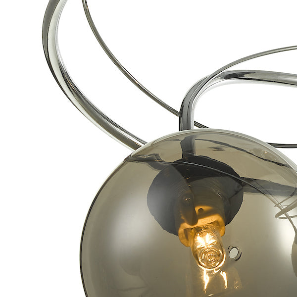 Dar Onawa 3 Light Semi Flush Polished Chrome With Smoked Glass – from Amos Lighting + Home