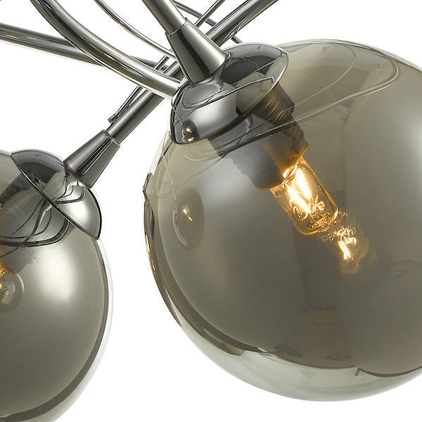 Dar Onawa 3 Light Semi Flush Polished Chrome With Smoked Glass – from Amos Lighting + Home