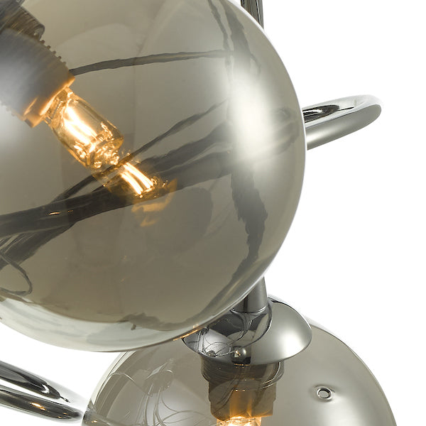 Dar Onawa 5 Light Semi Flush with Smoked Glass – from Amos Lighting + Home