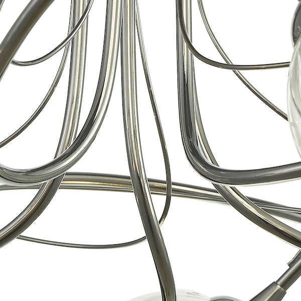 Dar Onawa 5 Light Semi Flush with Twisted Closed Glass – from Amos Lighting + Home