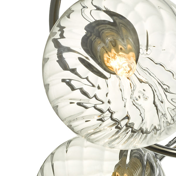 Dar Onawa 5 Light Semi Flush with Twisted Closed Glass – from Amos Lighting + Home