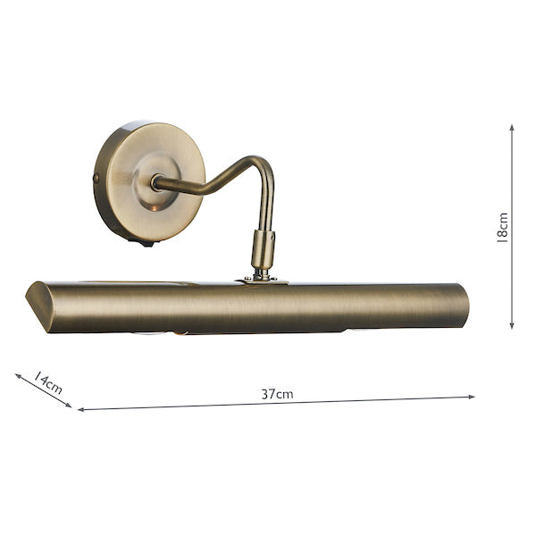Dar Onedin Picture Light Antique Brass – from Amos Lighting + Home