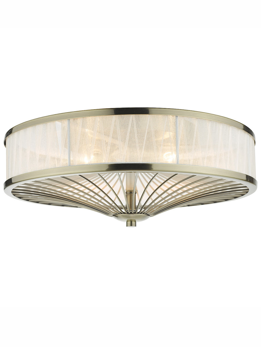 Dar Oslo 3 Light Flush Ceiling Light – from Amos Lighting + Home