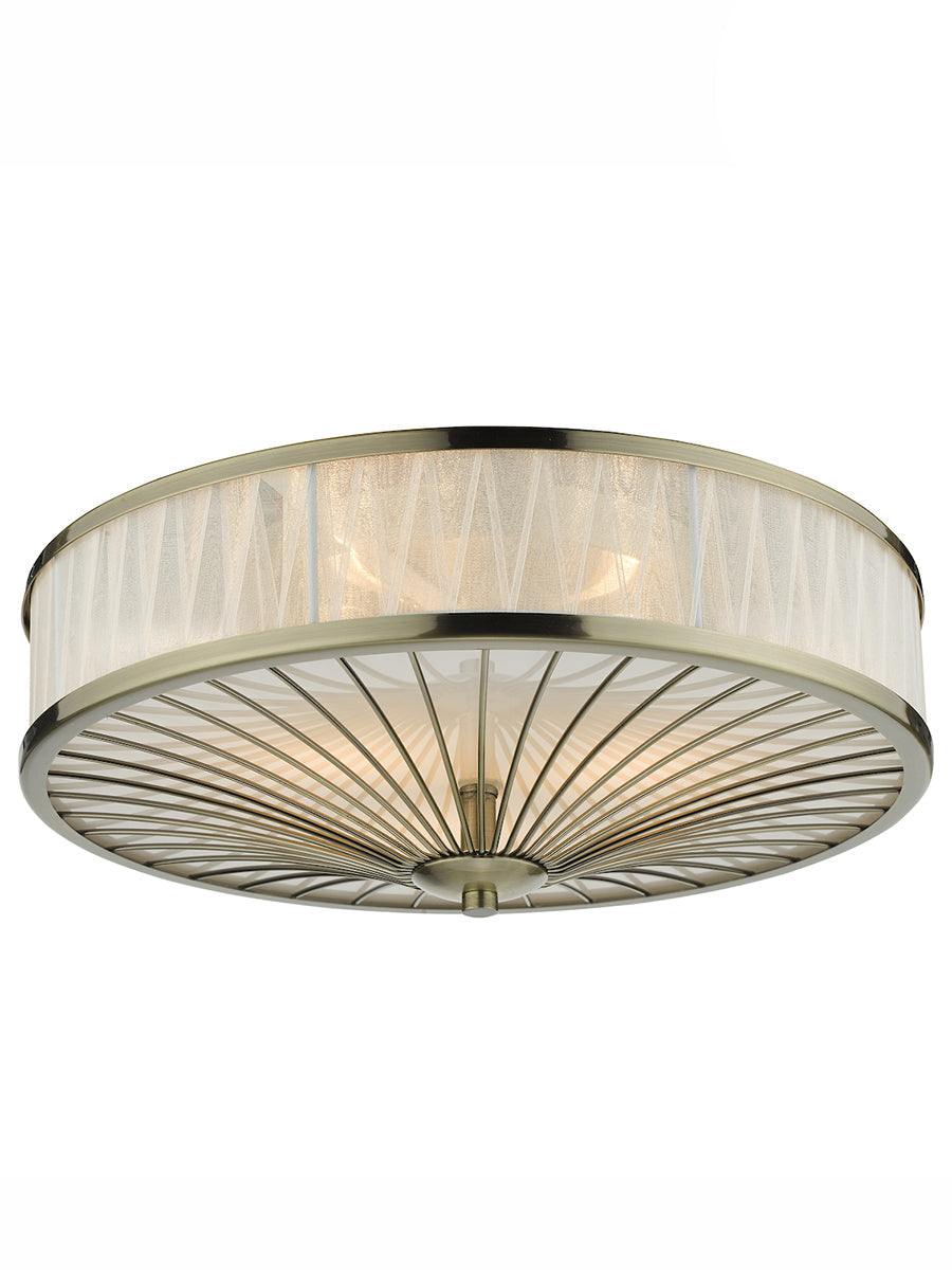 Dar Oslo 3 Light Flush Ceiling Light – from Amos Lighting + Home