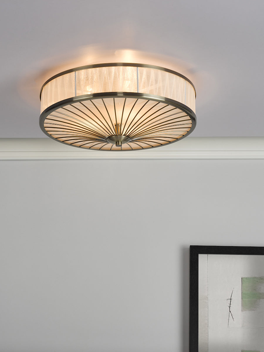 Dar Oslo 3 Light Flush Ceiling Light – from Amos Lighting + Home