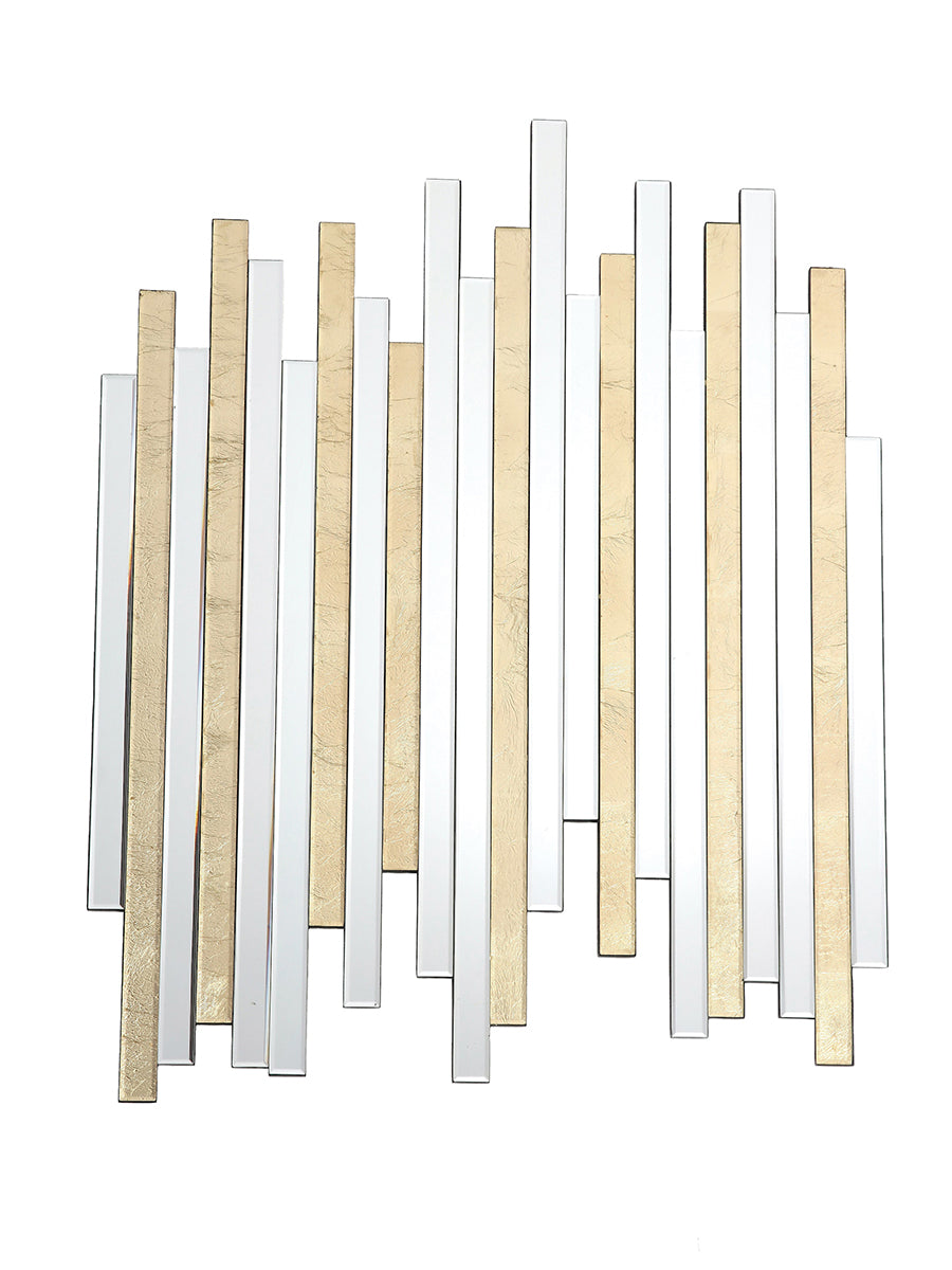 Dar Pimento Art Deco Styled Decorative Mirror Gold & Glass – from Amos Lighting + Home