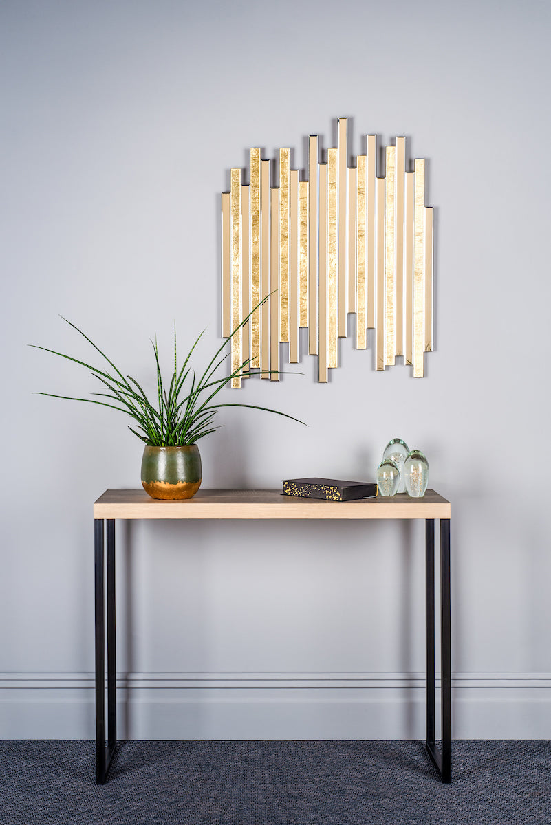 Dar Pimento Art Deco Styled Decorative Mirror Gold & Glass – from Amos Lighting + Home