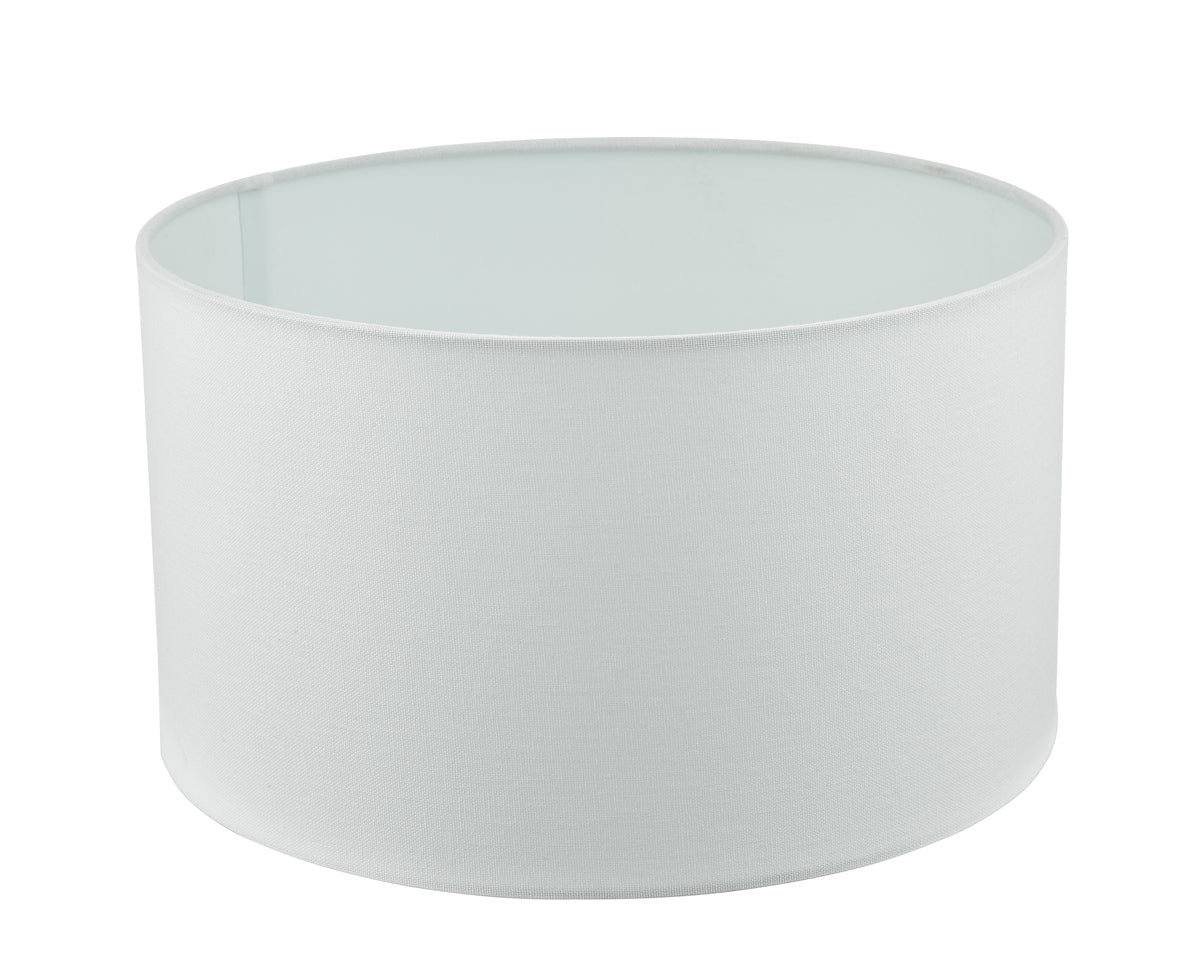 Dar Pyramid Drum Shade 35cm White Linen – from Amos Lighting + Home