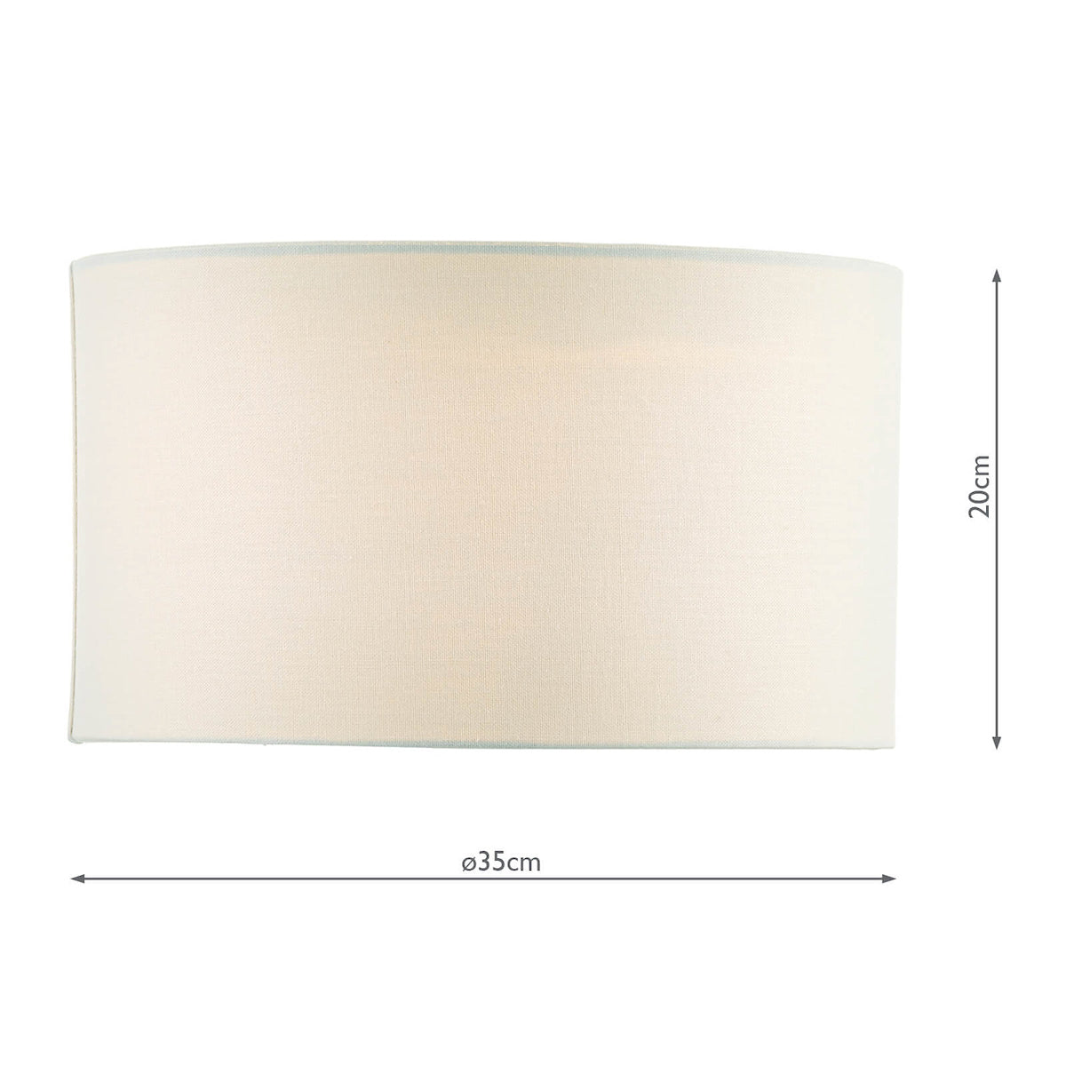 Dar Pyramid Drum Shade 35cm White Linen – from Amos Lighting + Home