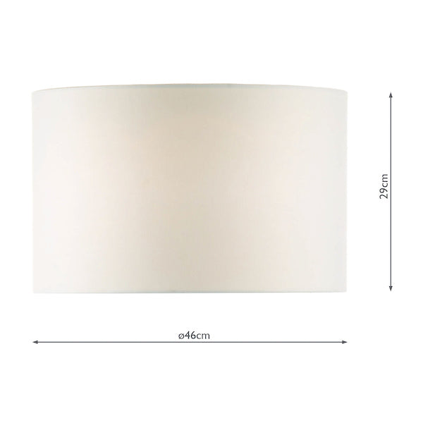 Dar Pyramid Drum Shade 46cm White Linen – from Amos Lighting + Home