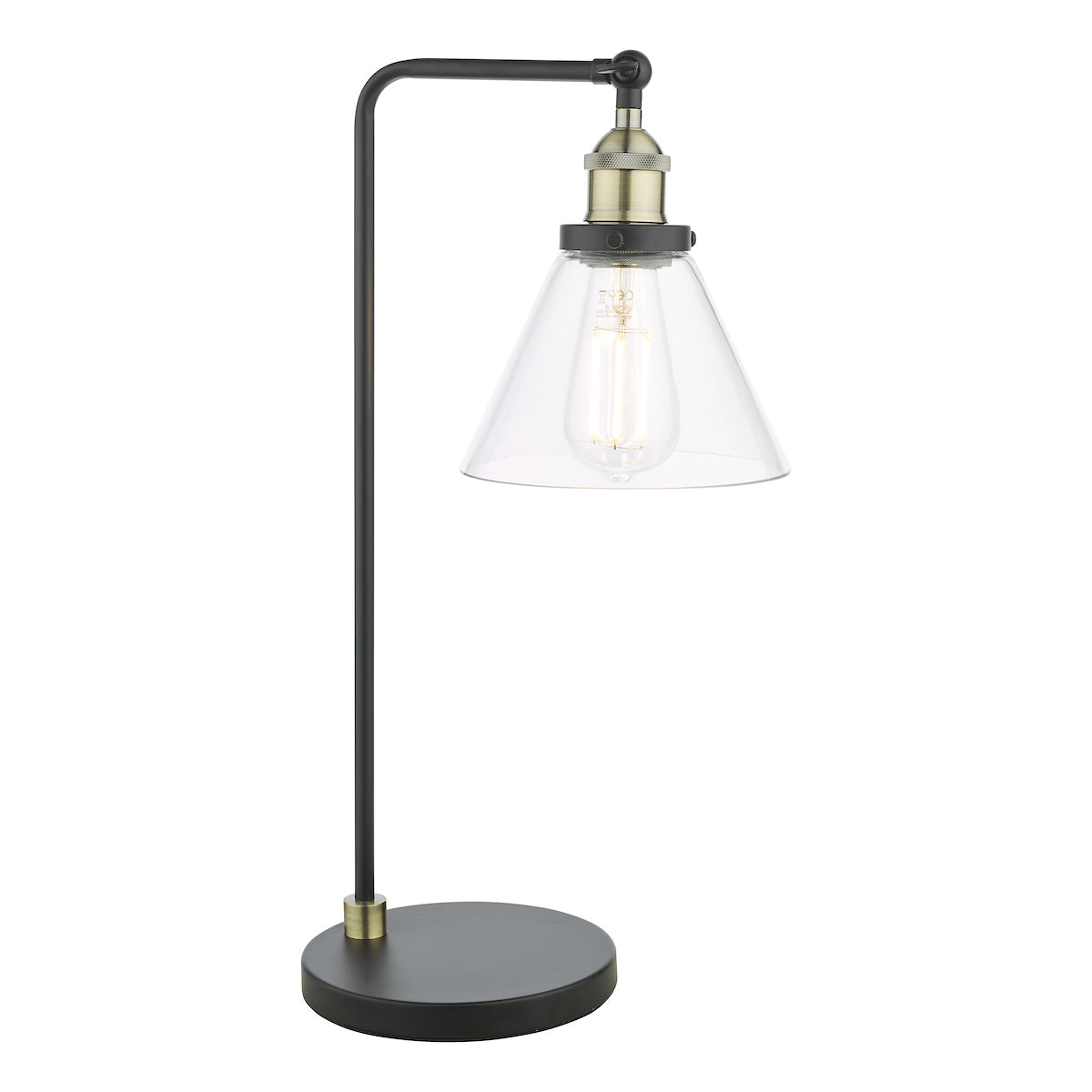 Dar Ray Table Lamp Antique Brass and Glass – from Amos Lighting + Home