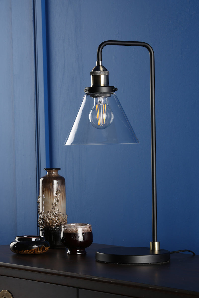 Dar Ray Table Lamp Antique Brass and Glass – from Amos Lighting + Home