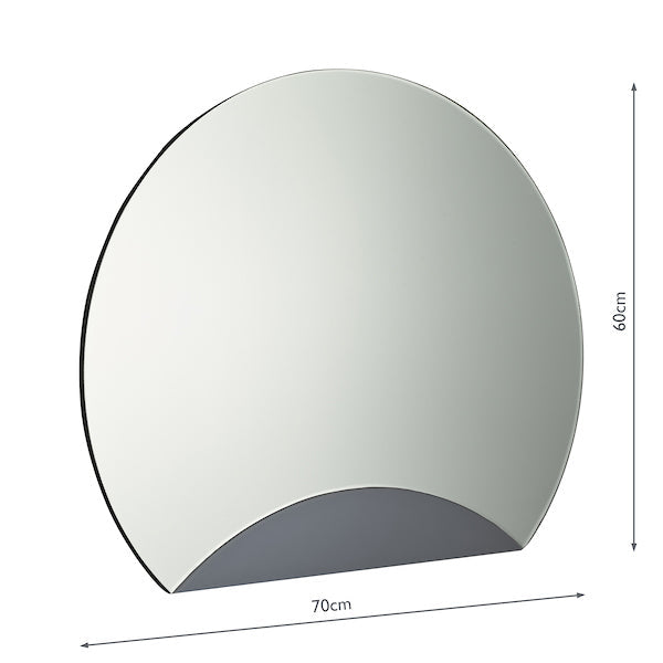 Dar Rise Mirror With Smoked Panel Detail 60 x 70cm – from Amos Lighting + Home