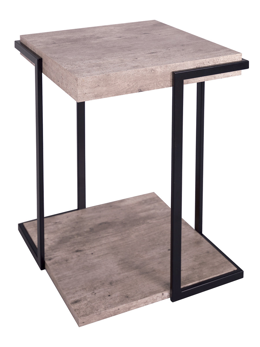 Dar Royan Square Side Table Concrete Effect – from Amos Lighting + Home