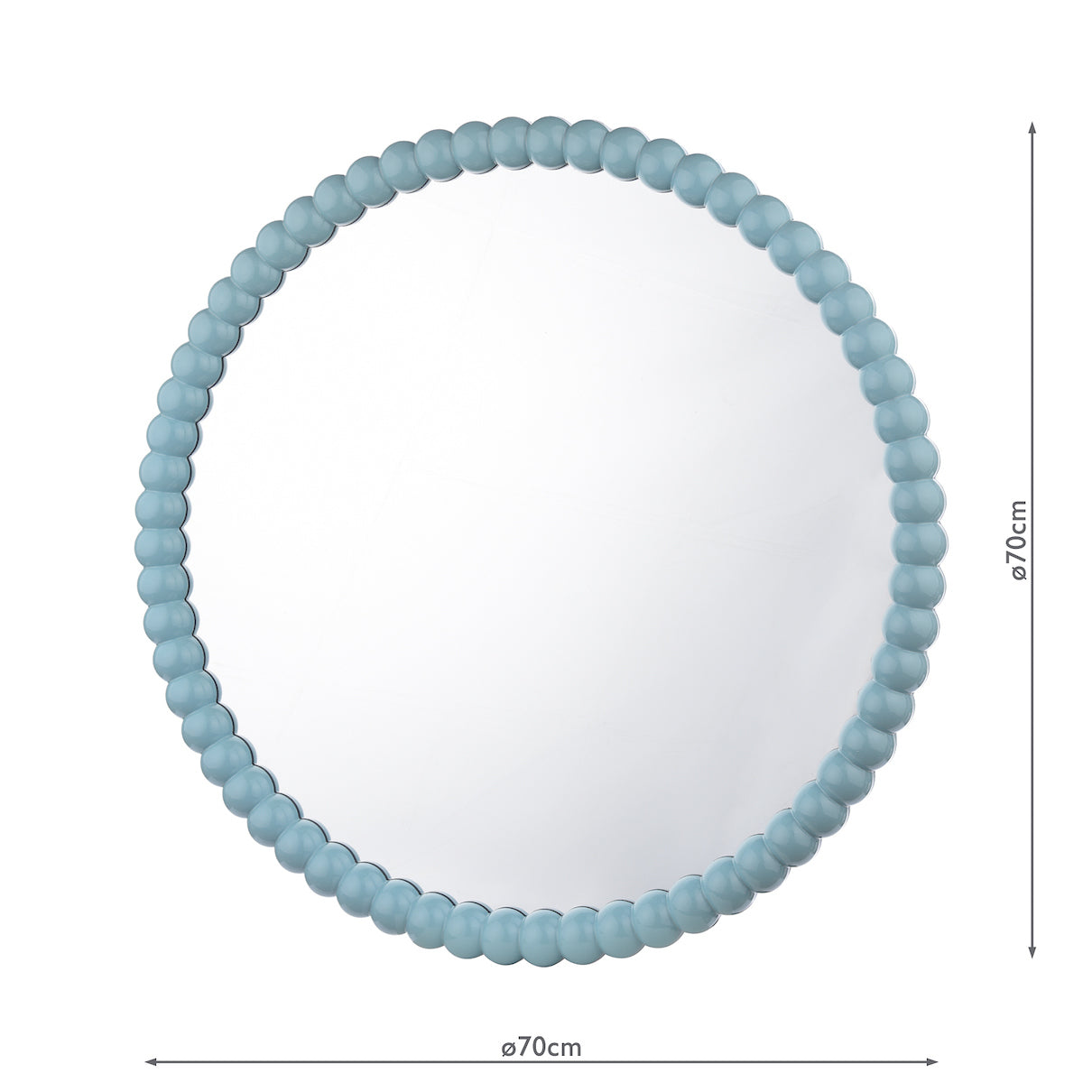 Dar Ruan Round Mirror Blue 70cm – from Amos Lighting + Home
