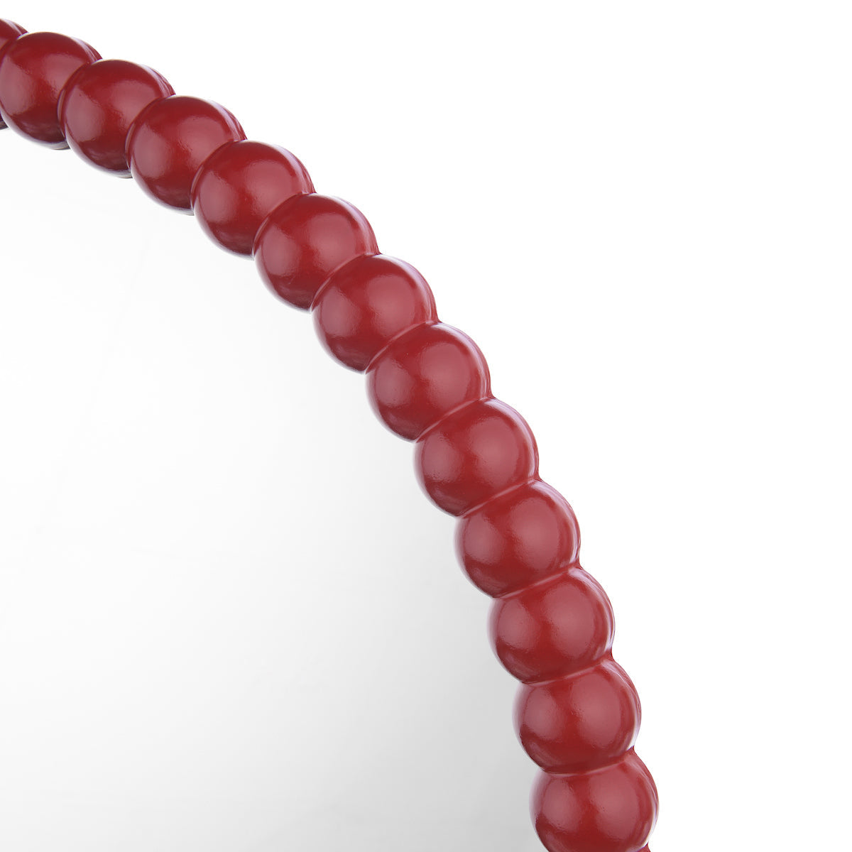 Dar Ruan Round Mirror Red 70cm – from Amos Lighting + Home