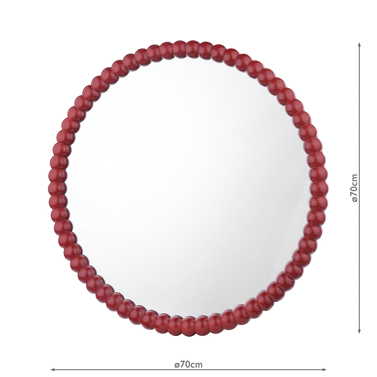 Dar Ruan Round Mirror Red 70cm – from Amos Lighting + Home