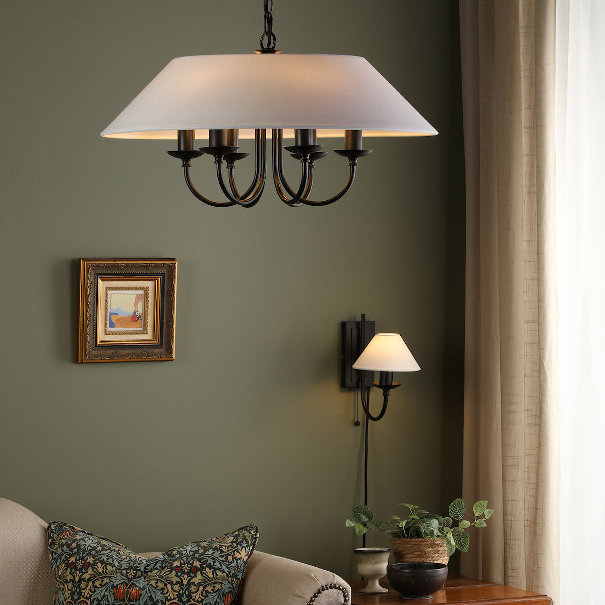 Dar Sivan Plugged Wall Light Matt Black With Shade – from Amos Lighting + Home