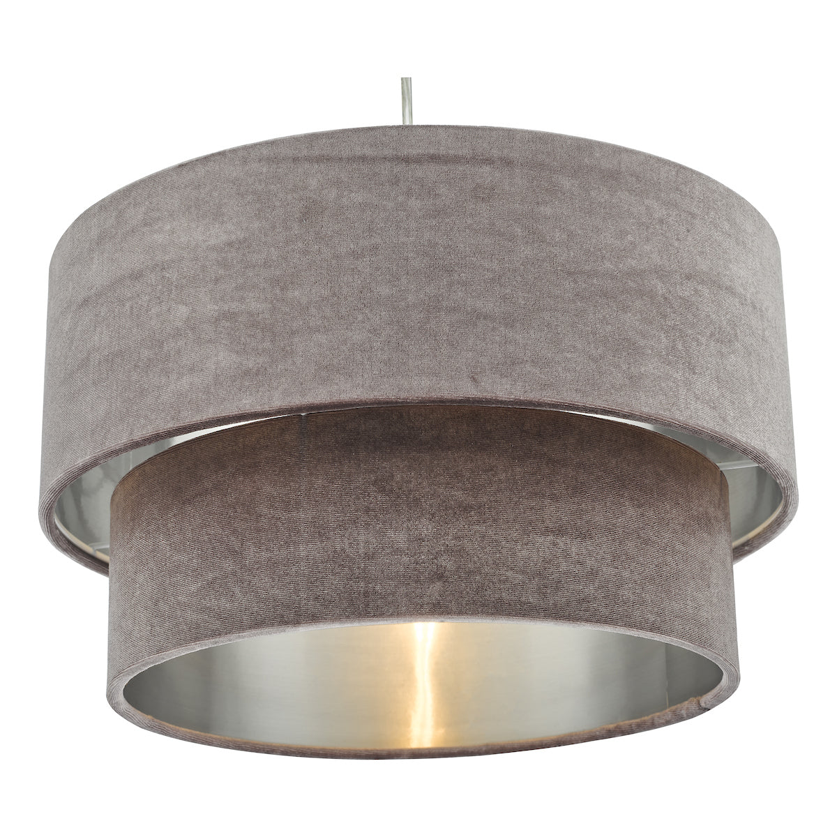Dar Suvan Easy Fit Tired Velvet Shade Mink With Silver Lining – from Amos Lighting + Home