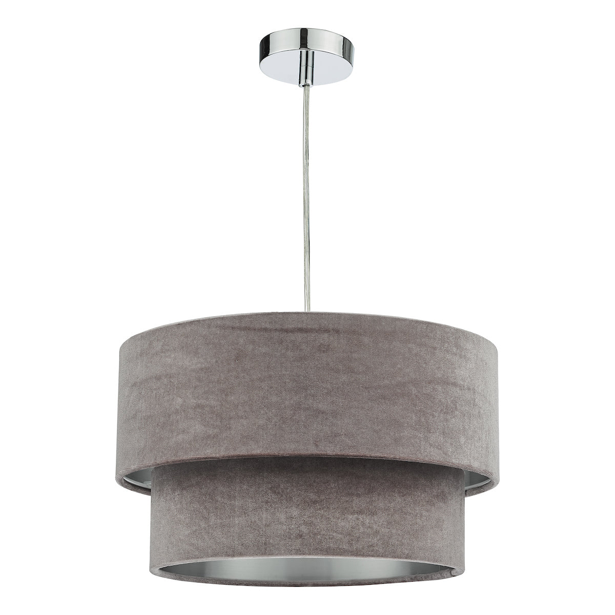 Dar Suvan Easy Fit Tired Velvet Shade Mink With Silver Lining – from Amos Lighting + Home