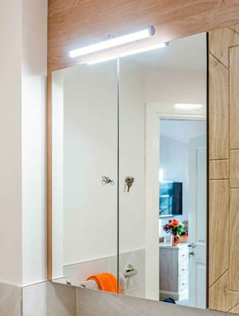 Dar Sydney Bathroom Wall Light Polished Chrome IP44 LED – from Amos Lighting + Home