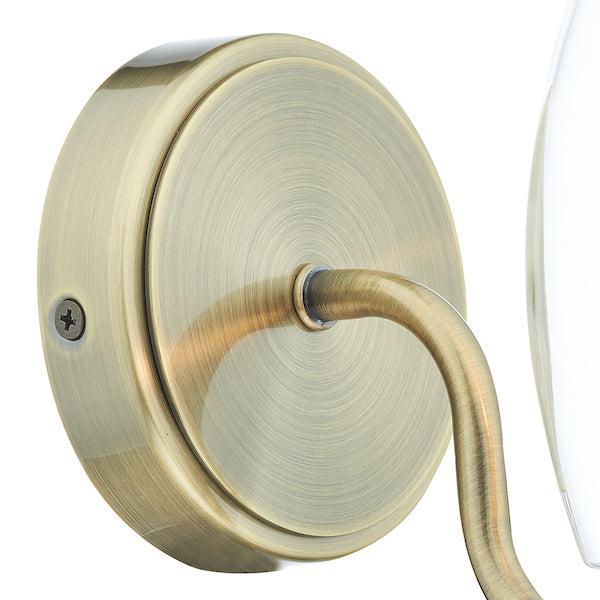 Dar Vestry 1 Light Bathroom Wall Bracket, Antique Brass IP44 – from Amos Lighting + Home