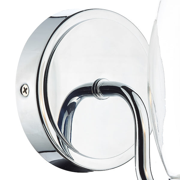 Dar Vestry 1 Light Bathroom Wall Bracket, Polished Chrome IP44 – from Amos Lighting + Home
