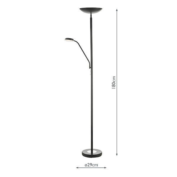 Dar Victor Mother & Child LED Floor Lamp Black – from Amos Lighting + Home