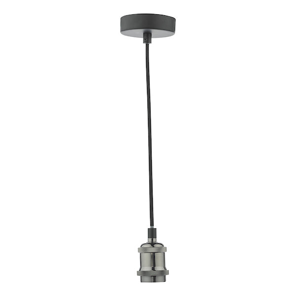 Dar Waco Single Suspension Black with Brushed Chrome – from Amos Lighting + Home