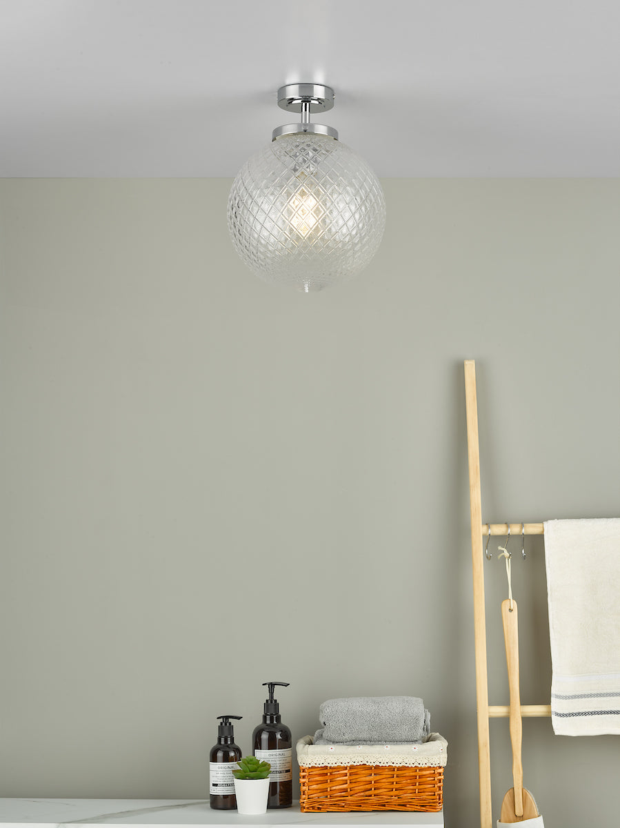 Dar Wayne Bathroom Flush Ceiling Light – from Amos Lighting + Home