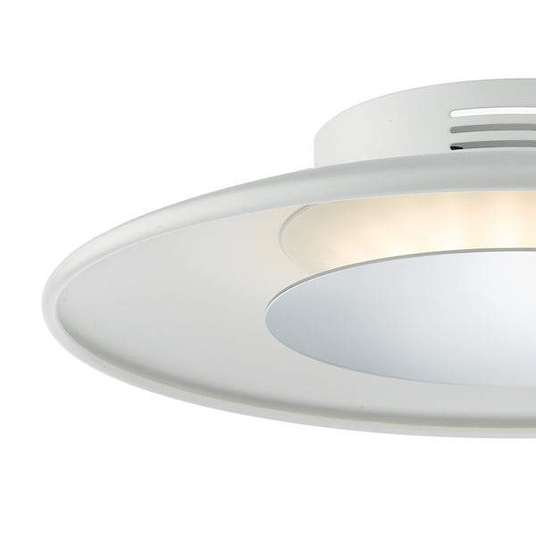 Dar Worcester Small Flush White & Polished Chrome LED – from Amos Lighting + Home