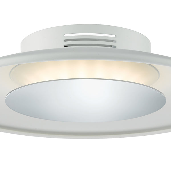 Dar Worcester Small Flush White & Polished Chrome LED – from Amos Lighting + Home