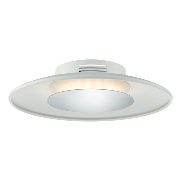 Dar Worcester Small Flush White & Polished Chrome LED – from Amos Lighting + Home