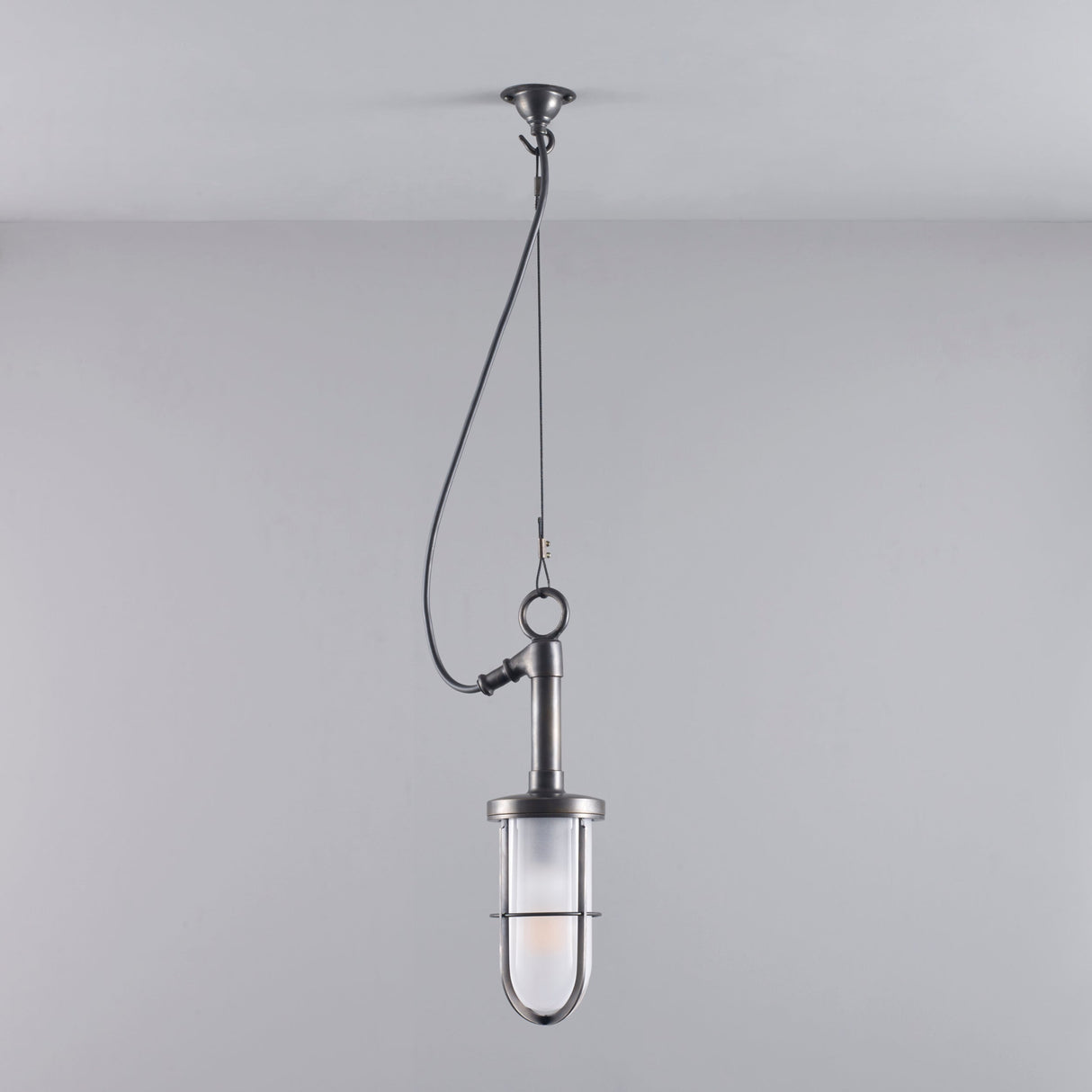 Davey Lighting Ship's Well Glass Bathroom Pendant Frosted IP44 – from Amos Lighting + Home