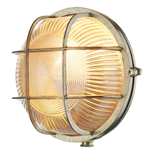 David Hunt Admiral Round Bulkhead Brass Wall Light IP64 – from Amos Lighting + Home
