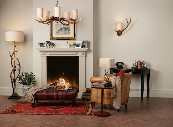 David Hunt Antler Rustic Floor Lamp with Shade – from Amos Lighting + Home