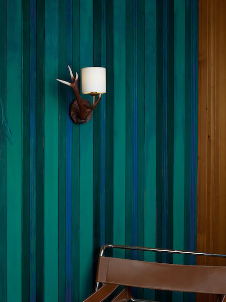 David Hunt Antler Rustic Small Wall Light, Complete with Shade – from Amos Lighting + Home