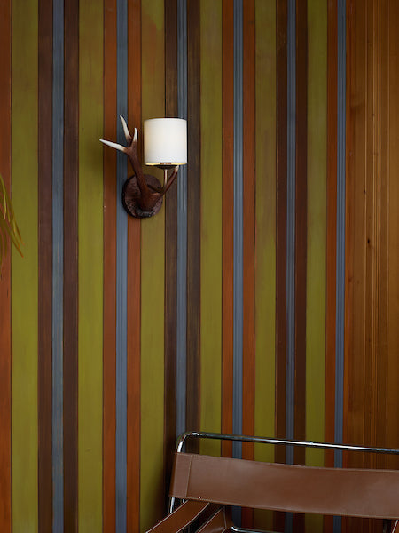 David Hunt Antler Rustic Small Wall Light, Complete with Shade – from Amos Lighting + Home