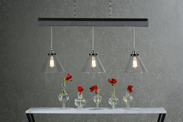 David Hunt Aspen 3 Light Bar Pendant Silver Birch Effect – from Amos Lighting + Home