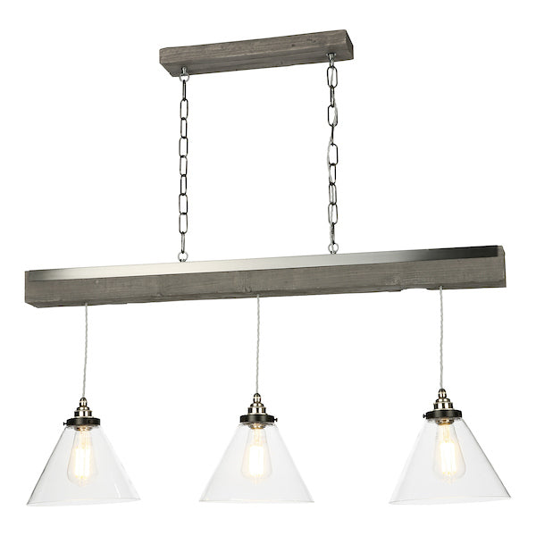 David Hunt Aspen 3 Light Bar Pendant Silver Birch Effect – from Amos Lighting + Home