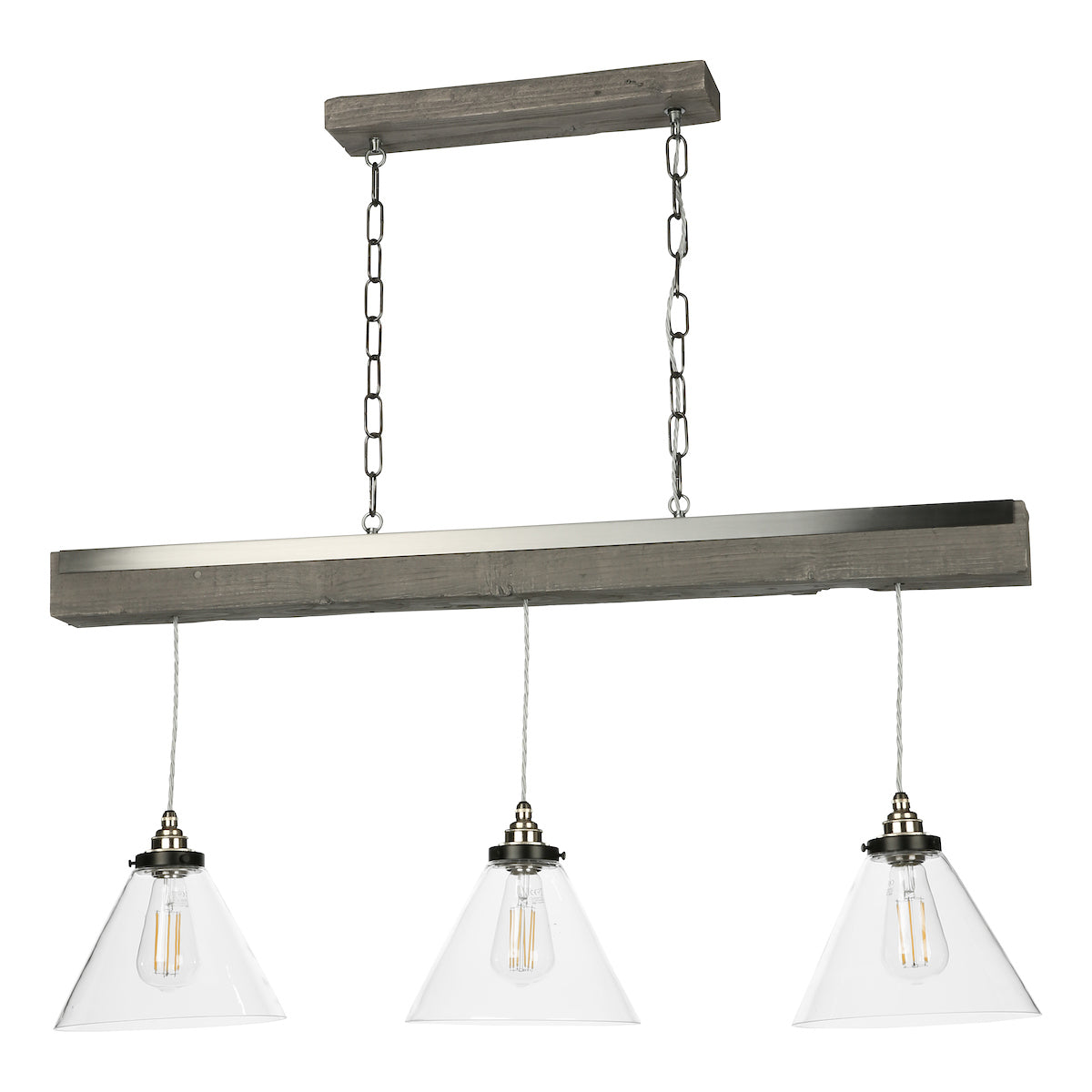 David Hunt Aspen 3 Light Bar Pendant Silver Birch Effect – from Amos Lighting + Home